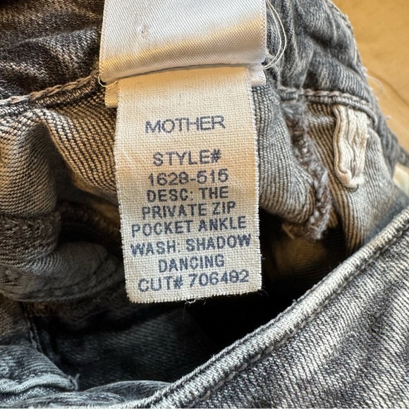 MOTHER SUPERIOR The Private Zip Pocket High Rise Cropped Wide Leg Jeans Size 28 - Picture 11 of 11